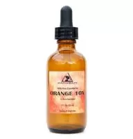 Orange 10x (10 fold) essential oil organic aromatherapy glass dropper 2 oz 59 ml