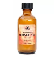 Naranja 10x (10 veces) aceite esencial botella de vidrio de aromaterapia orgánica 2 oz, 59 ml