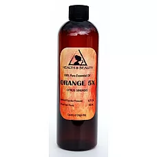 Orange 5x (5 fois) aromathérapie organique d'huile essentielle naturelle pure à 100% de 12 oz