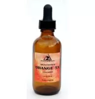 Orange 5x (5 fold) essential oil organic aromatherapy glass dropper 2 oz, 59 ml