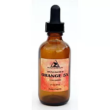Naranja 5x (5 veces) aceite esencial aromaterapia orgánica gotero de vidrio 2 oz, 59 ml