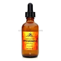 Menthe aromathérapie huile essentielle naturelle verre pur à 100% compte-gouttes 2oz 59 ml