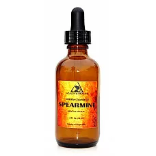 Aceite esencial de menta verde aromaterapia natural 100% puro gotero de vidrio 2 oz, 59 ml