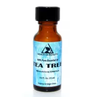 Tea tree essential oil aromatherapy natural 100% pure glass bottle 0.5 oz, 15 ml
