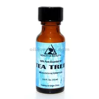 Aceite esencial de árbol de té aromaterapia natural 100% botella de vidrio puro 0.5 oz, 15 ml