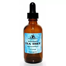 Aceite esencial de árbol de té aromaterapia natural 100% puro vidrio gota 2.0 oz, 59 ml