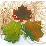 Hoja de otoño grande hecha a mano fresca, todo jabón de glicerina natural para manos 1 barra
