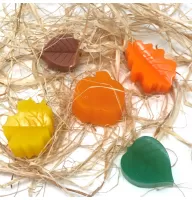 Fresh handmade mini autumn leaves hand glycerin shea butter soap bars