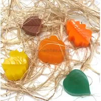 Fresh handmade mini autumn leaves hand glycerin shea butter soap bars