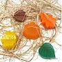 Fresh handmade mini autumn leaves hand glycerin shea butter soap bars