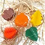 Fresh handmade mini autumn leaves hand glycerin shea butter soap bars
