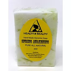 Barra de jabón de glicerina que despierta la primavera hecha a mano, todo el cuerpo y la piel hidratantes naturales