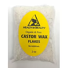 Hojuelas de cera de ricino perlas veganas orgánicas granos premium natural 100% puro 2 oz