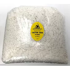 Hojuelas de cera de ricino perlas de pastillas veganas orgánicas premium natural 100% puro 5 lb