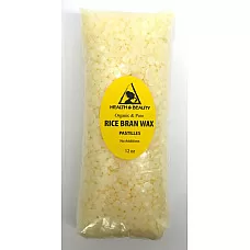 Cera de salvado de arroz, hojuelas orgánicas, granos veganos, pastillas vegetales, 100% puro, 12 oz