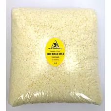 Cera de salvado de arroz, hojuelas orgánicas, granos veganos, pastillas vegetales, 100% puro, 8 lb
