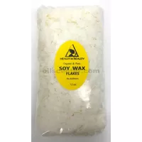 Pastillas veganas orgánicas de hojuelas de cera de akosoy de soja dorada para hacer velas 100% puras 12 oz