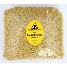 Cera de abejas amarilla cera de abejas pastillas orgánicas barbas premium 100% puro 24 oz