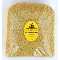 Yellow beeswax bees wax organic pastilles beads premium 100% pure 32 oz, 2 lb