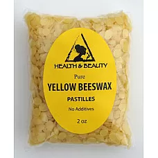 Cera de abejas amarilla cera de abejas pastillas orgánicas barbas premium 100% puro 2 oz