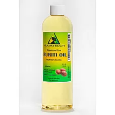 Buriti aceite de fruta exótica orgánico premium prensado en frío 100% puro todo natural 12 oz
