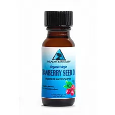 Aceite de semilla de arándano sin refinar orgánico virgen prensado en frío botella de vidrio crudo 0.5 oz