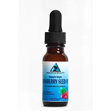 Aceite de semilla de arándano virgen orgánica sin refinar virgen prensado en frío de vidrio puro 0.5 oz