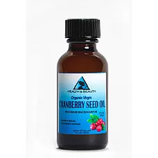 Aceite de semilla de arándano sin refinar orgánico virgen prensado en frío botella de vidrio crudo 1.0 oz