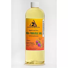 Milk thistle seed oil organic refined premium cold pressed pure natural 16 oz