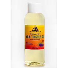 Milk thistle seed oil organic refined premium cold pressed pure natural 2 oz