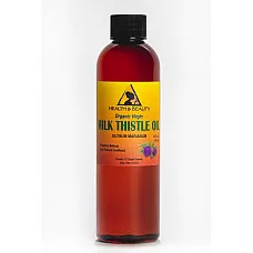 Aceite de semilla de cardo mariano sin refinar virgen orgánico prensado en frío puro natural 4 oz