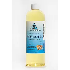 Aceite orgánico refinado con aceite de sacha inchi prensado en frío 100% puro, todo natural 64 oz