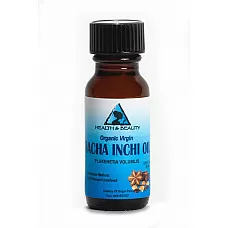 Sacha inchi aceite sin refinar orgánico virgen prensado en frío botella de vidrio puro 0.5 oz