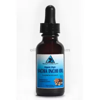 Sacha inchi aceite sin refinar virgen orgánico prensado en frío cuentagotas de vidrio puro 1.0 oz