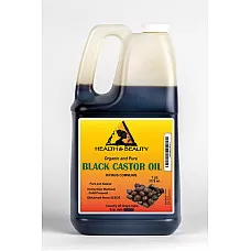 Aceite de ricino negro orgánico grado usp sin hexano prensado en frío premium puro 7 lb