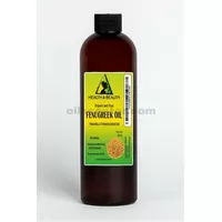 Fenogreco / aceite portador de methi orgánico prensado en frío puro grado terapéutico 12 oz
