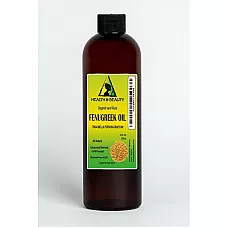 Fenogreco / aceite portador de methi orgánico prensado en frío puro grado terapéutico 12 oz