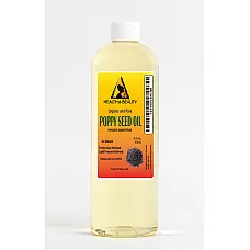 Aceite de semilla de amapola orgánico refinado prensado en frío 100% natural puro 16 oz