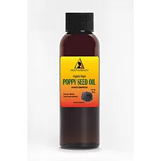 Aceite de semilla de amapola sin refinar orgánico virgen prensado en frío 100% puro natural 2 oz