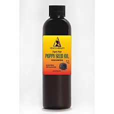 Aceite de semilla de amapola sin refinar orgánico virgen prensado en frío 100% puro natural 4 oz