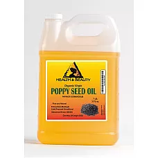 Aceite de semilla de amapola sin refinar orgánico virgen prensado en frío 100% puro natural 7 lb