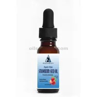 Huile de pépins de fraise non raffinée biologique compte-gouttes en verre 0,5 oz