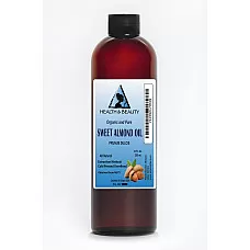 Sweet almond oil unrefined organic carrier cold pressed 100% pure 12 oz