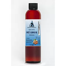 Sweet almond oil unrefined organic carrier cold pressed 100% pure 8 oz