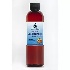 Sweet almond oil unrefined organic carrier cold pressed 100% pure 4 oz