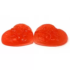 Corazón doble de san valentín, aroma de fresa hecho a mano natural, 3,5 oz de barras de jabón
