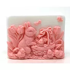 Easter bunny basket soap bar handmade all natural moisturizing body & skin