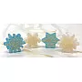 Blue & white handmade mini snowflakes four soap bar all natural christmas gift