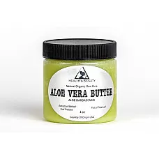 Manteca de aloe vera orgánico prensado en frío crudo premium calidad fresco puro 4 oz