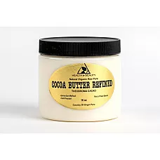 Manteca de cacao ultra refinada orgánica natural cruda grado a prime 16 oz, 1 lb